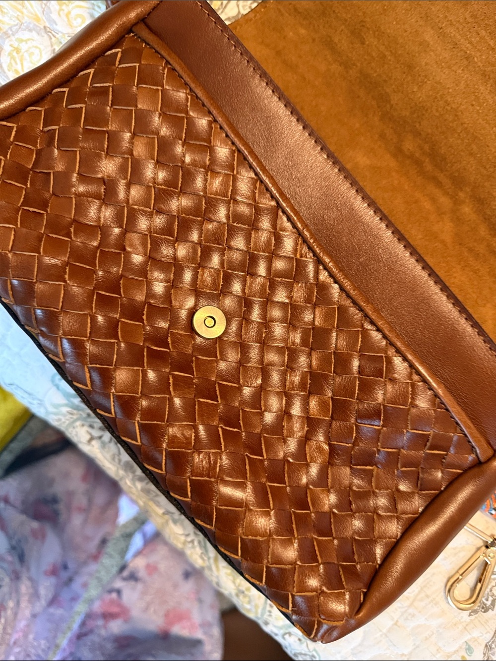 Patricia Nash Chestnut Braided Leather Shoulder Bag - Picture 9 of 13